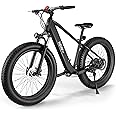 Hiboy P6 Electric Bike for Adults, 28MPH 62.1Miles Range 1000W Peak Motor 48V 13Ah Removable Battery Ebike, 26” x 4.0" Fat Tire Electric Bicycle, Shimano 7 Speed, Hydraulic Suspension, UL Certified