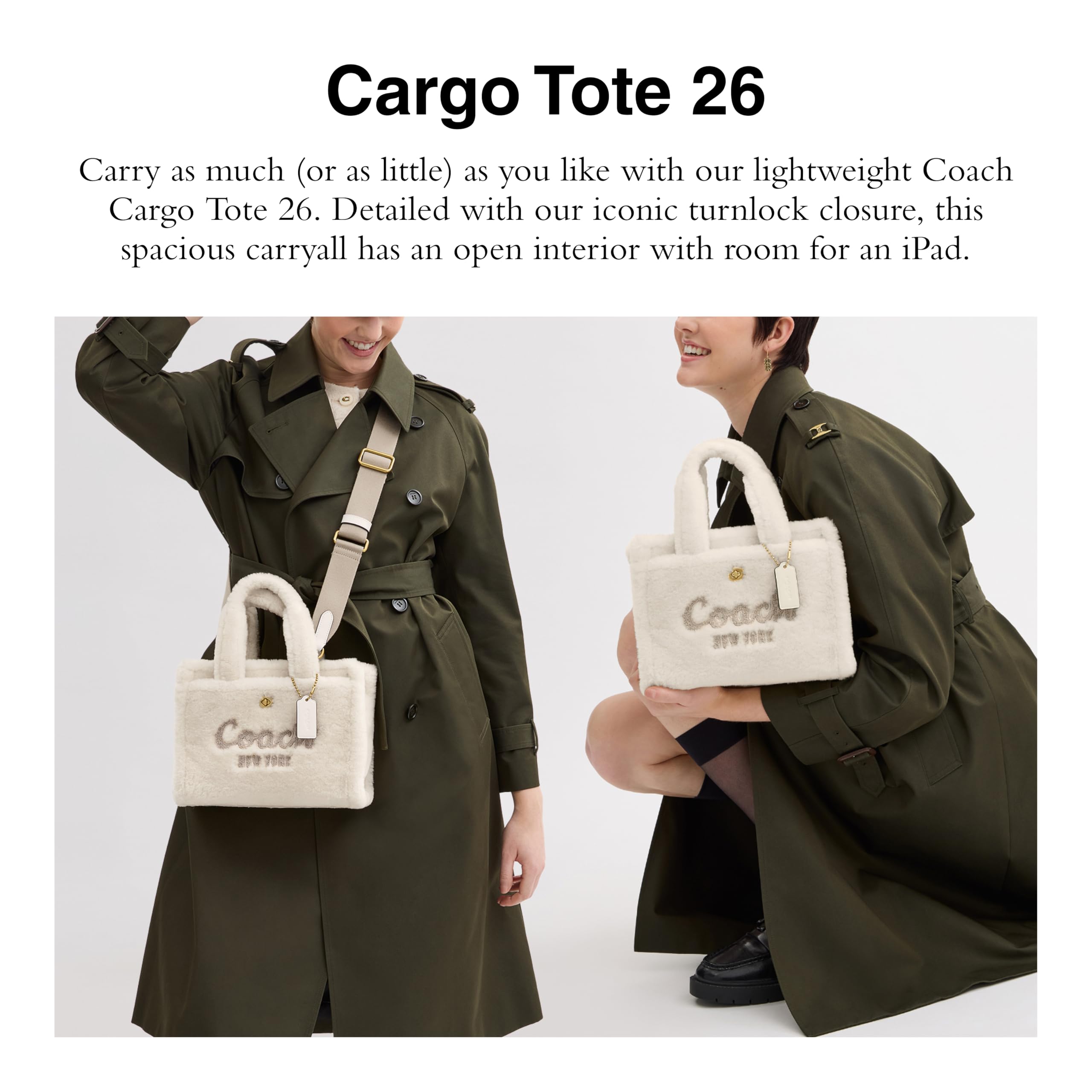 Coach Colored Dye Denim Cargo Tote 26