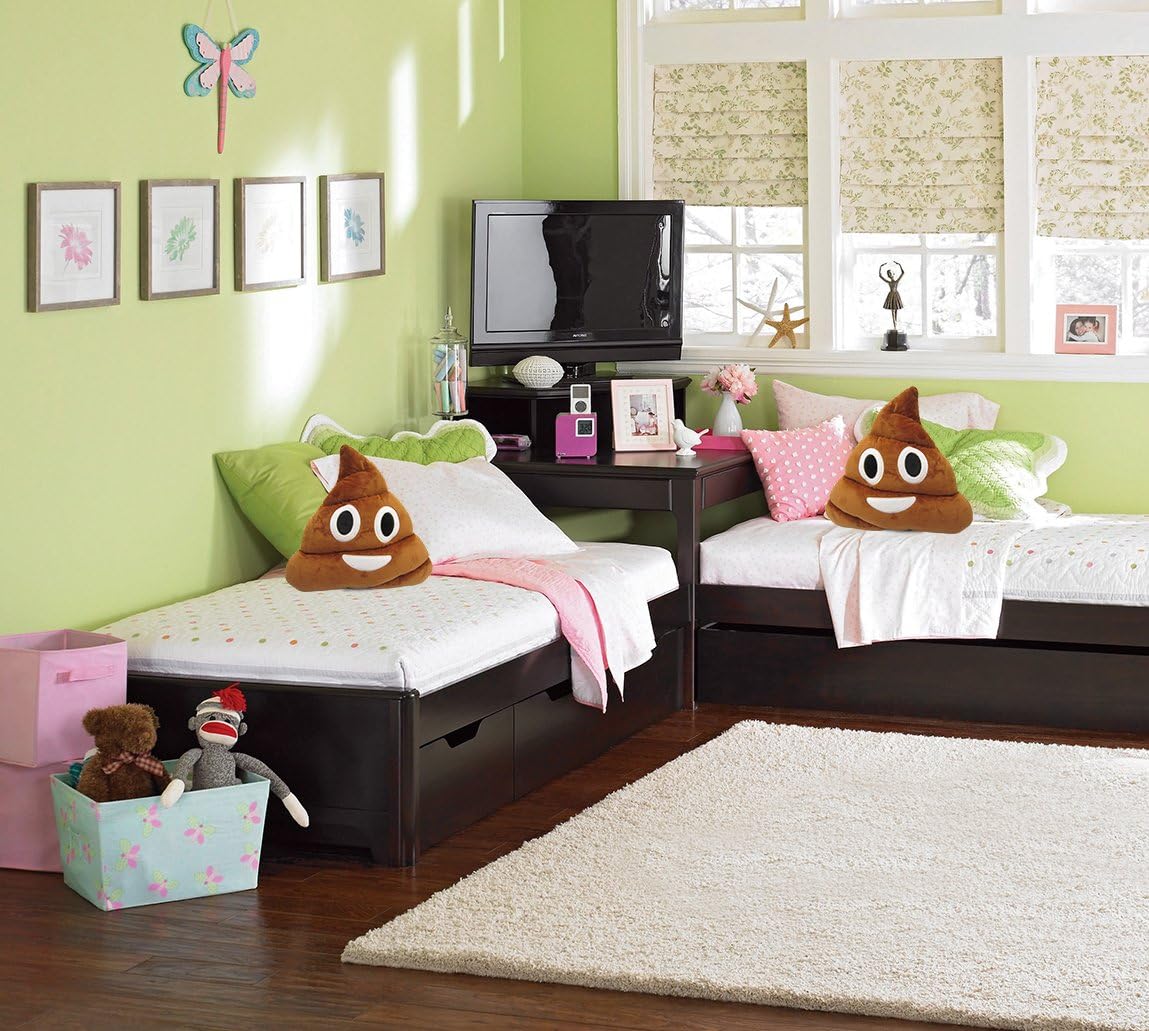 Emoji Cute Pillow Poop Face - Cartoon Brown Stuffed Soft Plush Very Comfortable and Funny - Perfect Fun Item for all Ages 14" (35cm): Home & Kitchen