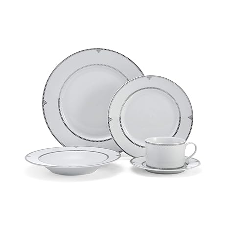 Mikasa 5224231 Regent Bead 40-Piece Dinnerware Set, Service for 8