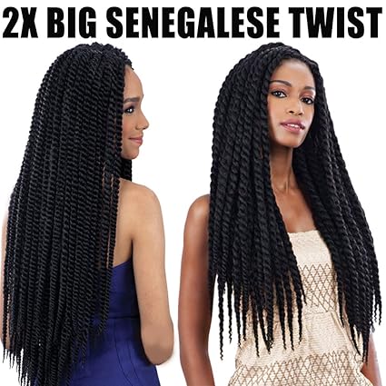 24 6pack 1b Feibin Synthetic Hair Crochet Braids 24 2x Big
