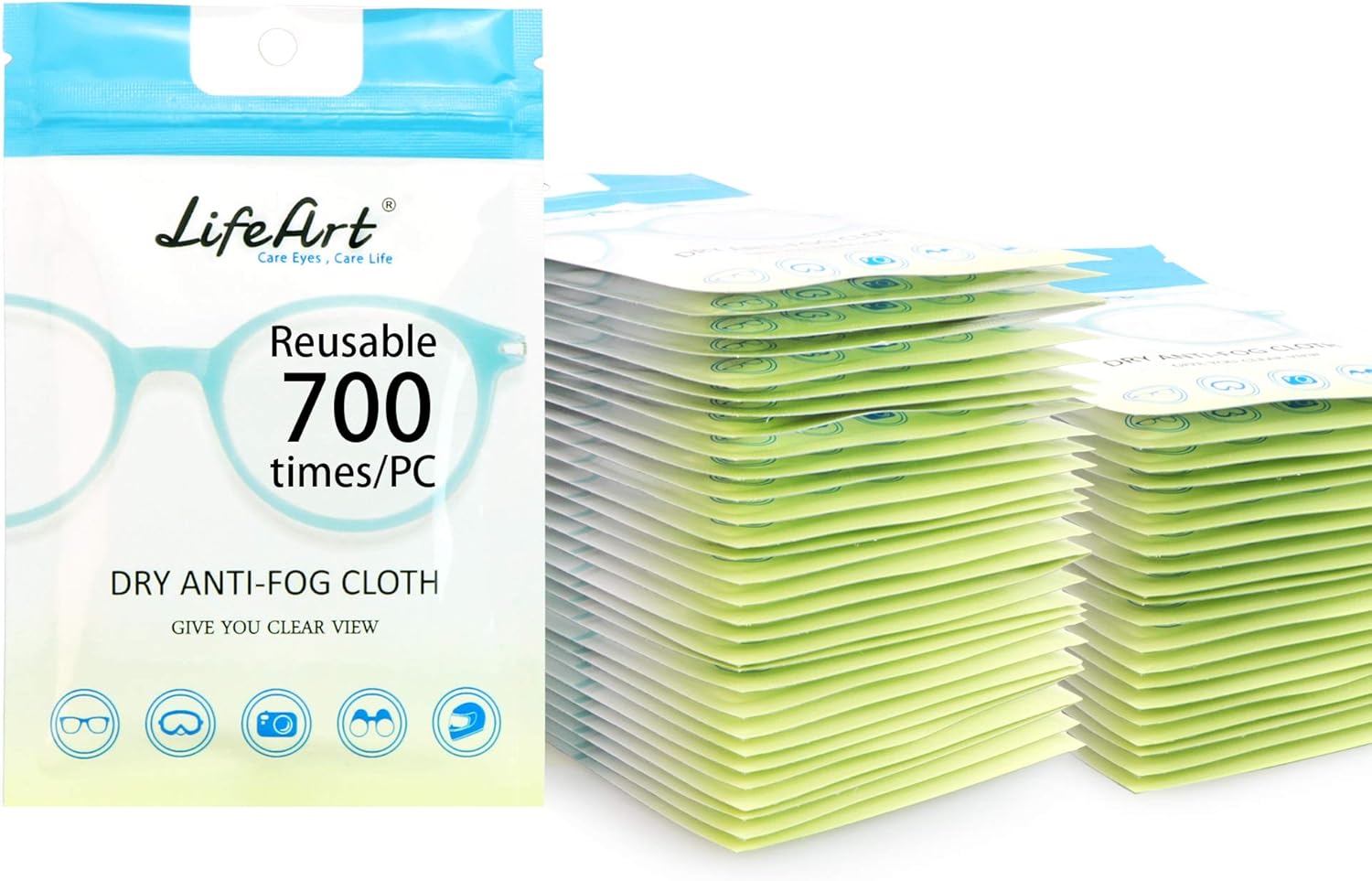 50 Pack AntiFog Wipe, Eyeglasses Cleaning Cloths, Cleaning Wipe for