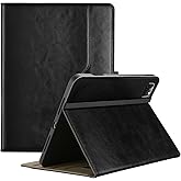 ProCase PU Leather Case for iPad Pro 11 Inch 2025 M5 / 2024 M4 with Hand Strap Front Pocket, Business Stand Cover Multi-Angle Folio for iPad Pro 11"(5th Gen) Auto Sleep/Wake -Black
