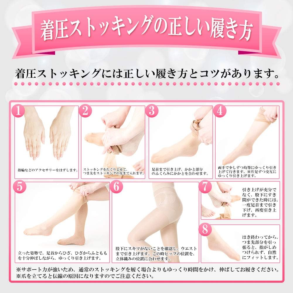 Amazon ぴたっとスリム 着圧ストッキング 美脚 美尻 むくみ対策