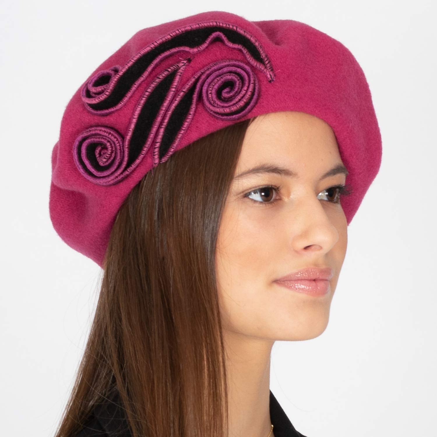 raspberry pink wedding hats