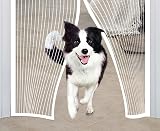 DIKER Magnetic Screen Door 160x210cm White Insect Mesh for French Patio Doors view 5