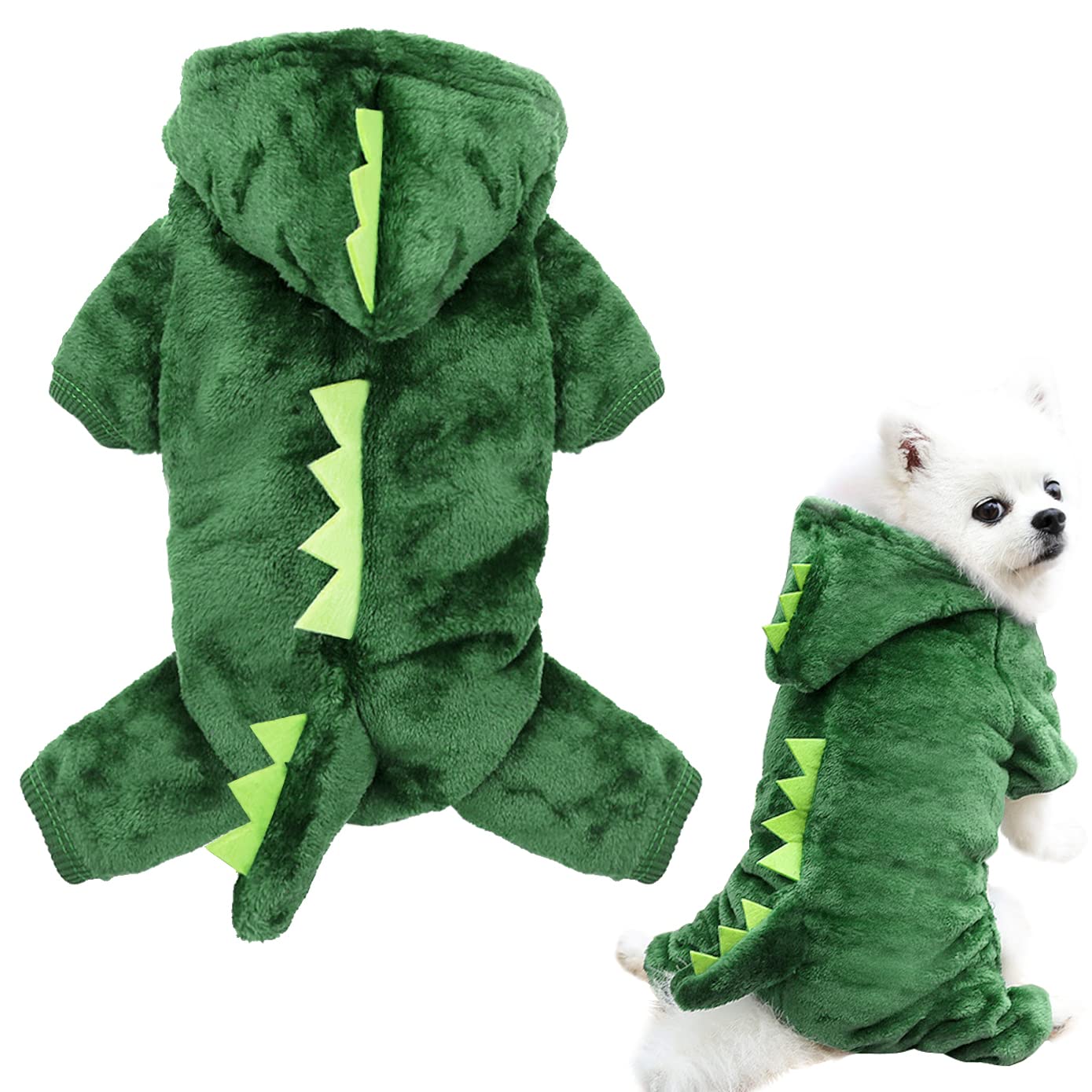 Dogs Clothes Small Pet Costume Halloween Dinosaur Costume Dog Clothing Puppy Outfits Funny Apperal (L)