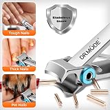 DRMODE Nail Clippers for Thick Nails Large Opening 16mm Slanted Curved Blade view 4