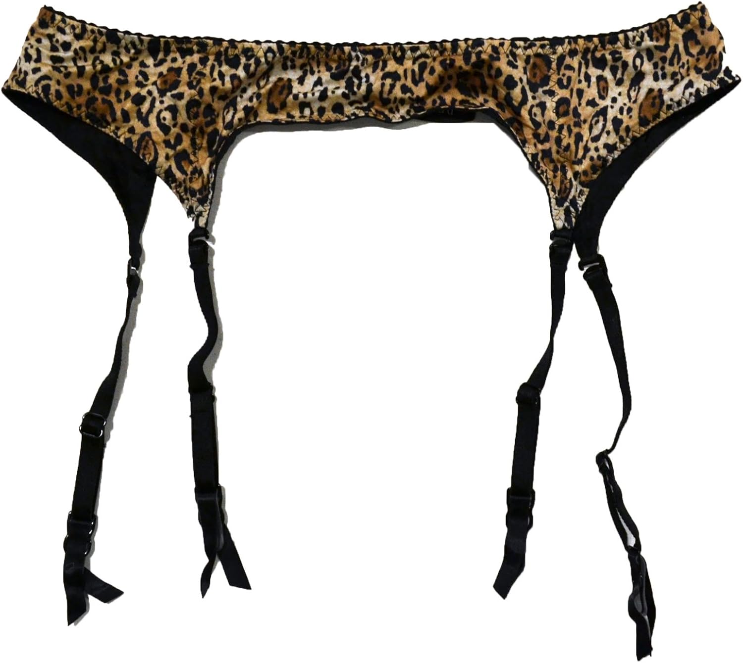 leopard print garter belt