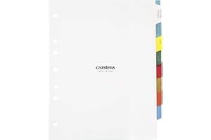 Carstens Heavy Duty Plastic at-Home Healthcare Divider Set, 8-Tab, Multi-Color, for Side-Opening 3-Ring and 5-Ring Binders