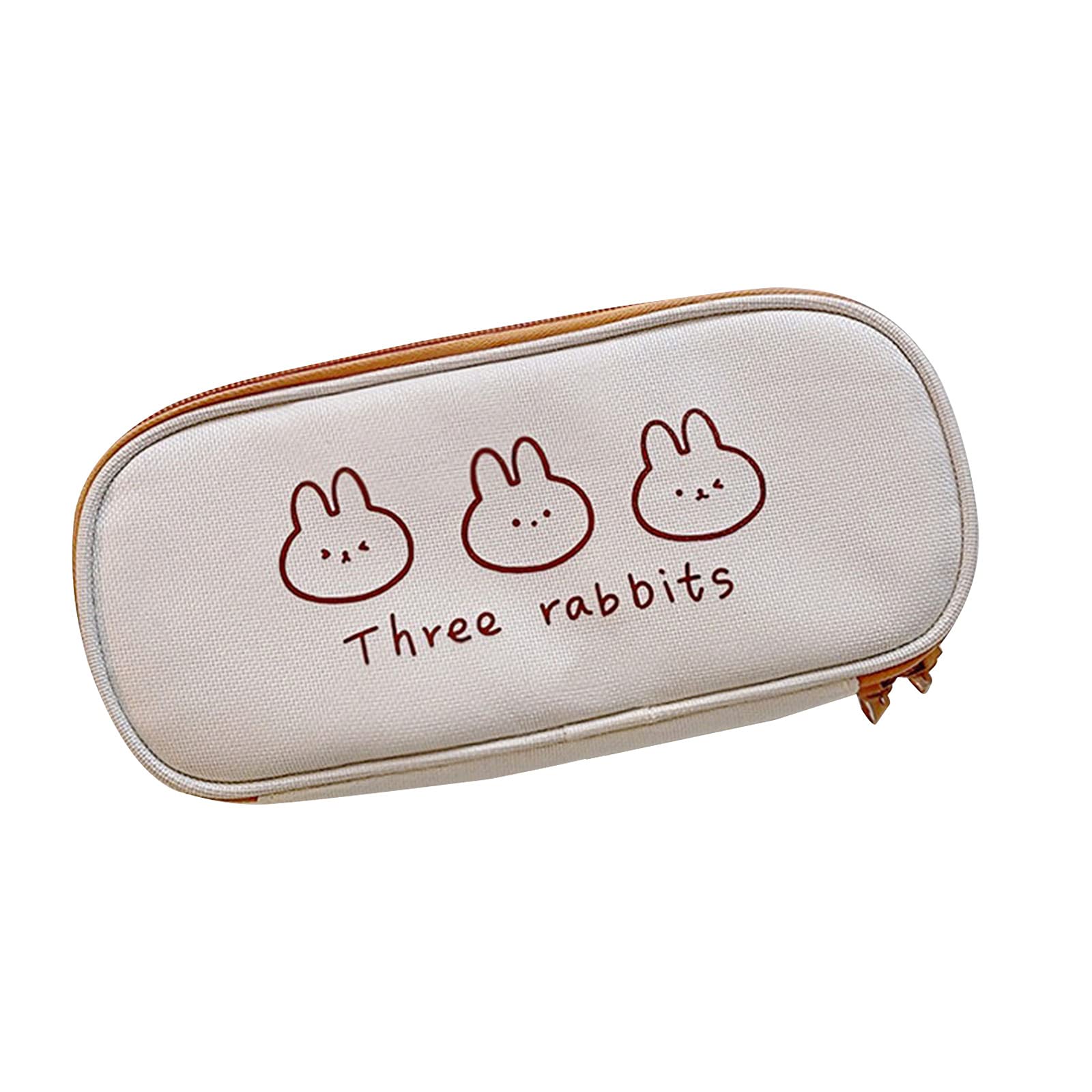 nvIEFE Cute Pencil Case Big Capacity Pen Bag Kawaii Stationery Pencil Cases for Student Teens Girls Secondary school College Office Organizer (Rabbit A)