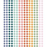 Yeachlaing 1/4 Inch Round Color Coding Labels Roll Solid Colors Dot Stickers Adhesive Colored Circle Stickers for Inventory Organize, File Classification, 8 Colors