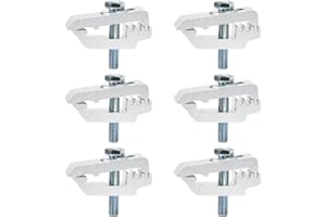 DEAL AUTO ELECTRIC PARTS DEAL Silver Truck Bed Topper Tonneau Cover Mounting Clamps for Truck Cover, Cap, Camper Shell Clamps - Pack of 6