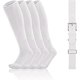 QBK Toddler Baseball Socks And Belt Youth Softball Tee Ball Combo Set for Boy Girl (2 Pairs of Socks & 1 Belt)