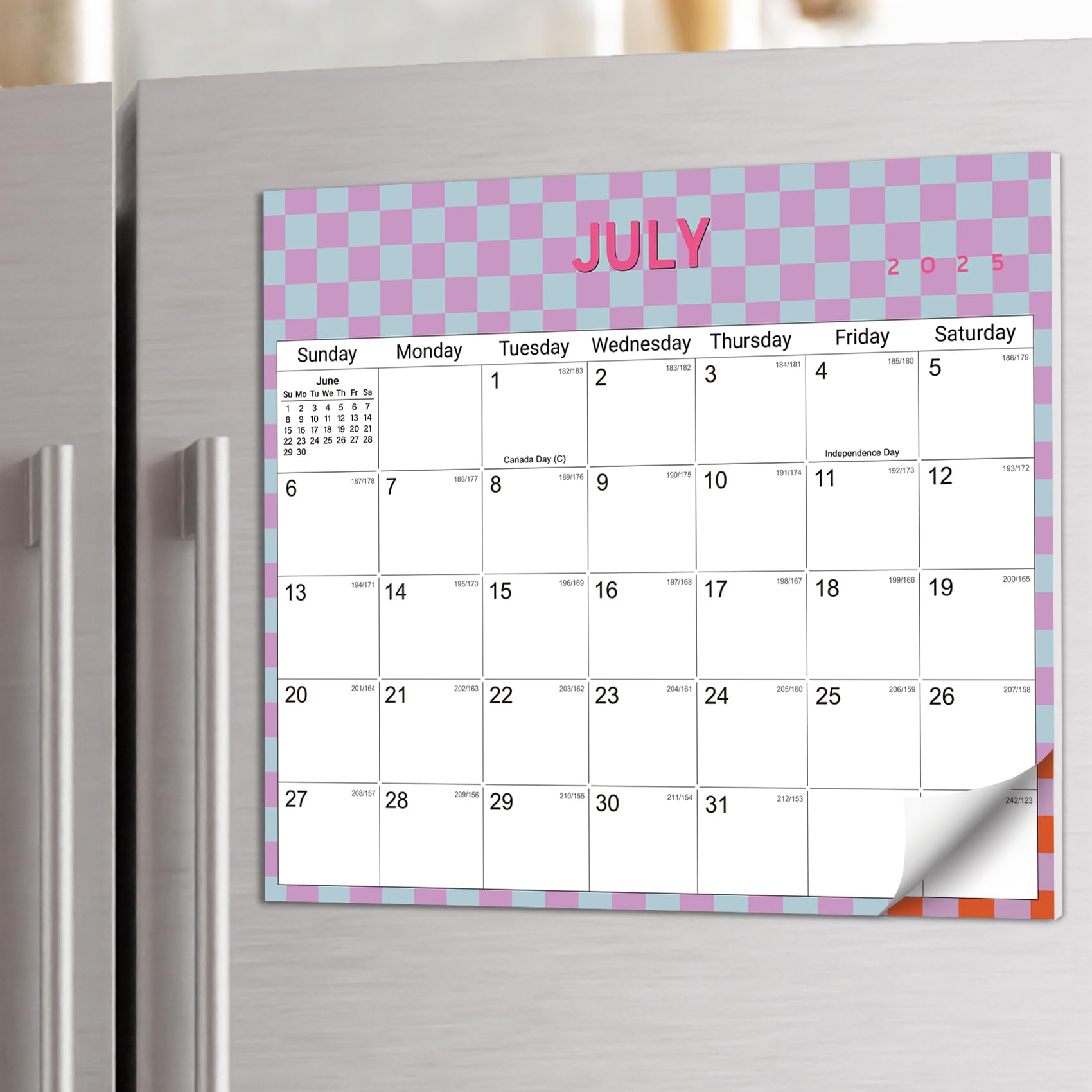 Aesthetic 2025-2026 Magnetic Calendar for