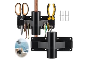 Otoolling 2 Set Net and Gaff Holder, Fishing Net and Tools Holder, Boat Docks and Garage Walls Mounted with Screws, Fishing T