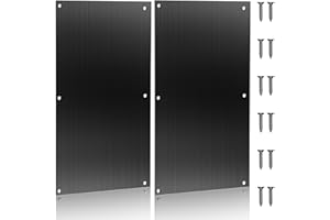 XEQWZVFR 2Pcs Push Door Plate 16x8" Stainless Steel Door Push Plate Door Kick Plate,Brushed Doorplate Door Proection Metal Pl