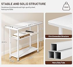 SLEEPING LAMB Side Table for Living Room, 3-Tier