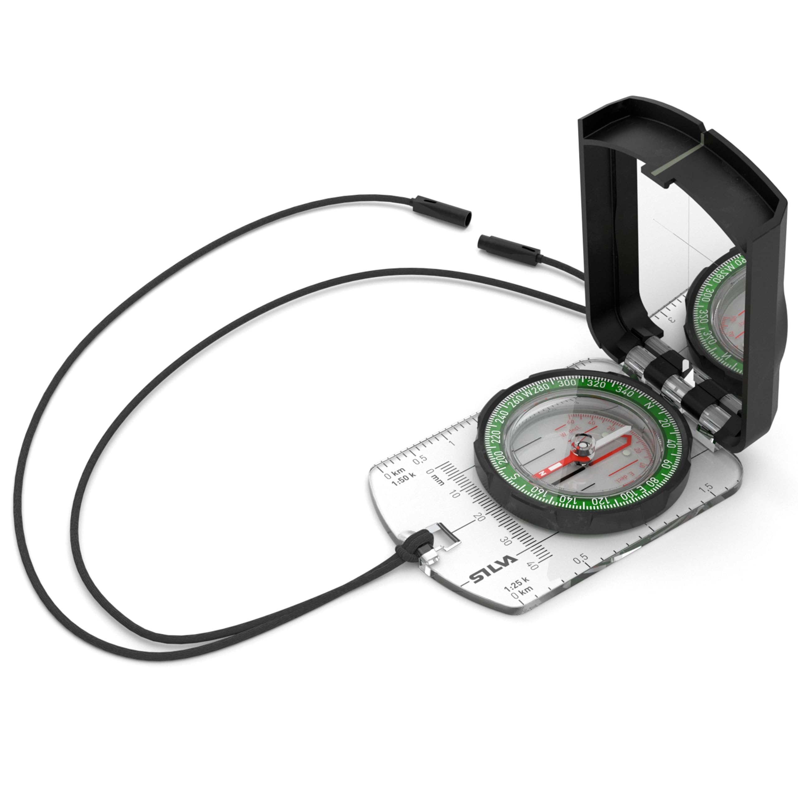 Silva Compass Navigation - Ranger S - Scale 1:25k and 1:50k - Sighting Compass to Determine Direction over Long Distances - Mirror Rotatable Housing - For Hiking & Outdoor