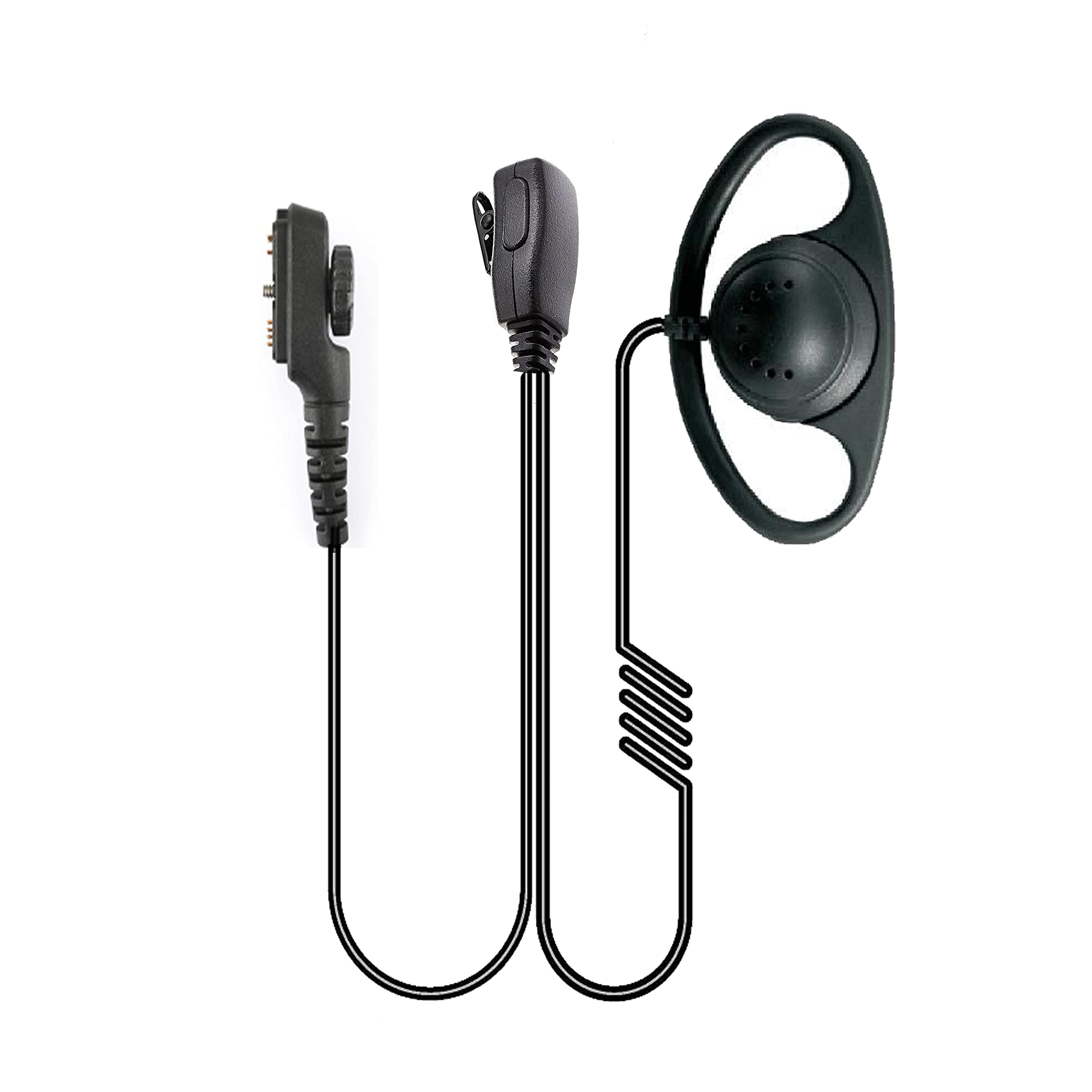 D-Shape Overt Ear Hanger Earpiece for Hytera HYT PD700 PD700G PD702 PD705 PD780 PD780G PD782 PD782G PD790EX PT580H Walkie Talkie