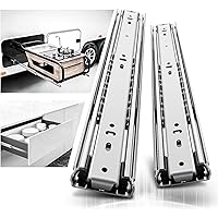 AOLISHENG 1 Pair Heavy Duty Drawer Slides 12 14 16 18 20 22 24 26 28 30 32 34 36 38 40 Inch 150 lb Load Capacity Side Mount F