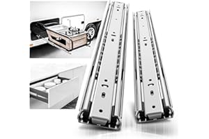 AOLISHENG 1 Pair Heavy Duty Drawer Slides 12 14 16 18 20 22 24 26 28 30 32 34 36 38 40 Inch 150 lb Load Capacity Side Mount Full Extension Ball Bearing Cabinet Rails Tool Box Runners Tracks Glides