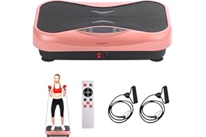 OKATOPGEAKO Vibration Plate Exercise Machine, Vibrating Plate Fitness Platform with Remote Control – Portable Vibration Plates for Lymphatic Drainage, Weight Loss, Toning, Recovery & Home Workouts