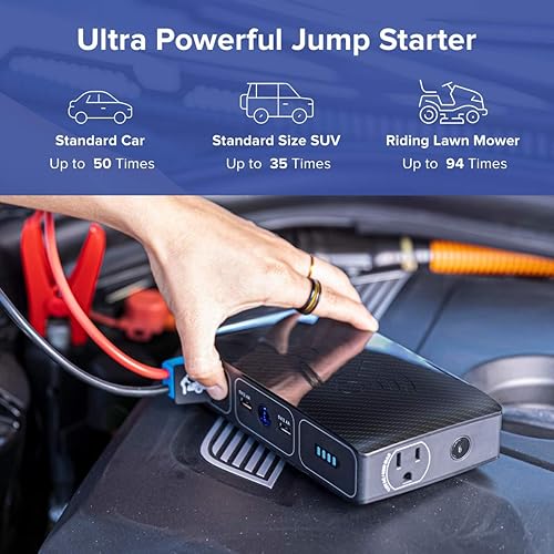 HALO Bolt Wireless ACDC 44400 mWh Car Jump Starter with AC