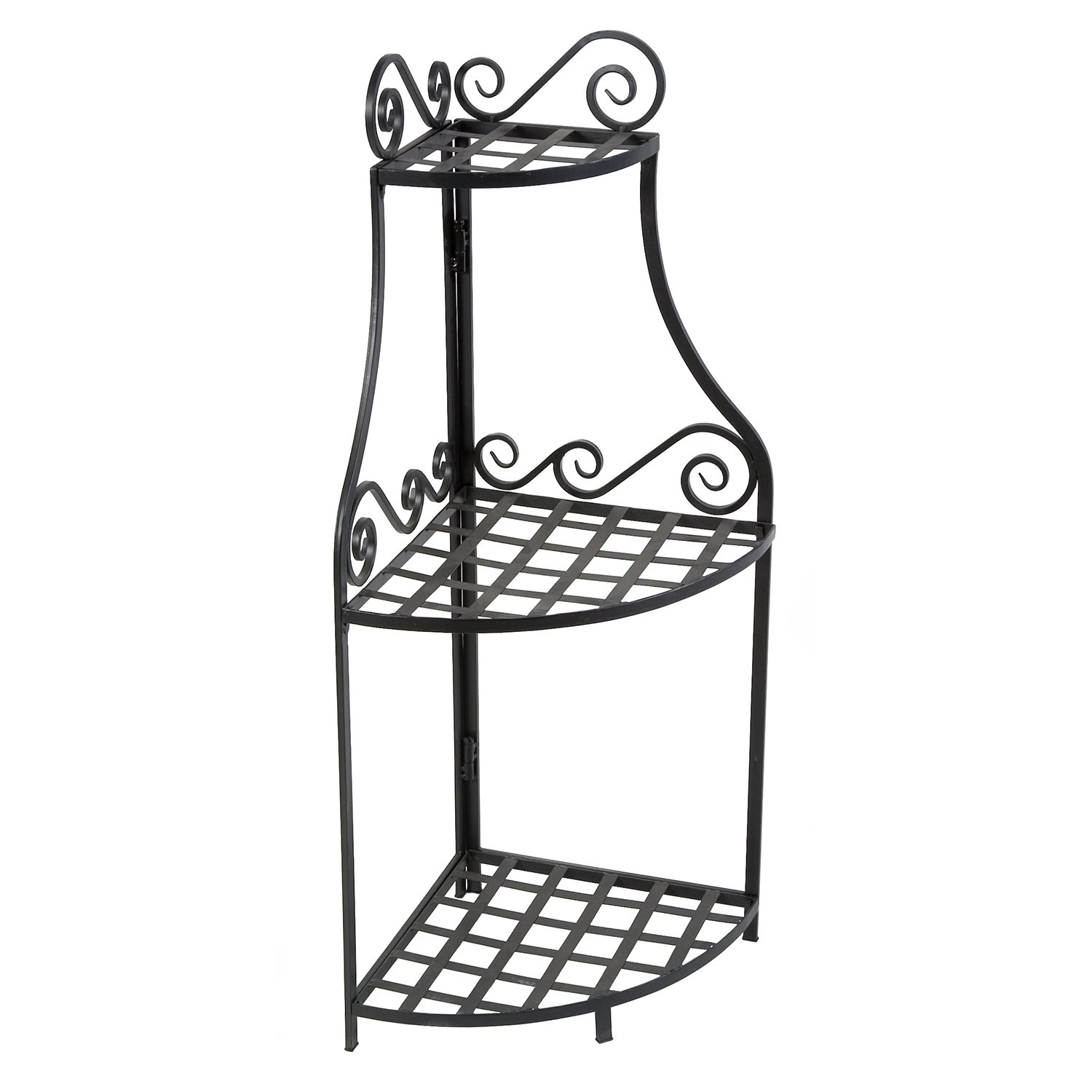 Panacea Products Corner Plant Stand, Black Garden
