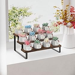YINMIT Wooden Display Riser Stand, Tiered Perfume