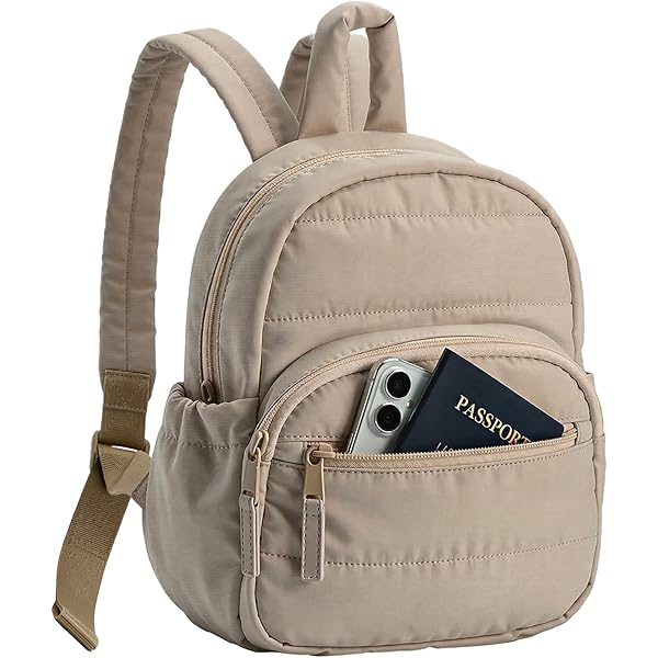 Quilted Mini Backpack Large Capacity Multi Compartment Adjustable Straps BAGSMART Backpack Purses for Women,Lightweight Quilted Mini  main image 2