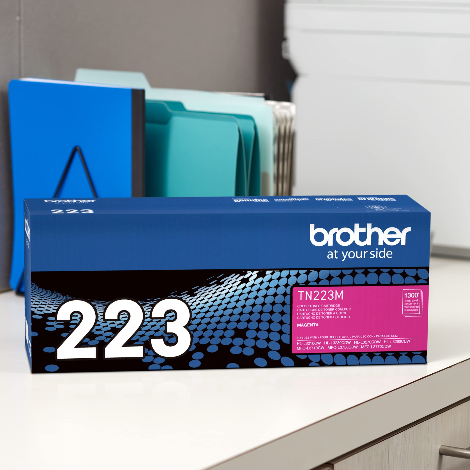 Brother Genuine TN223M Standard Yield Magenta Toner Cartridge (TN223 Series) (For use with HL-3210CW, HL-3270CDW, HL-3230CDN, MFC-L3770CDW, MFC-L3750CDW Printers