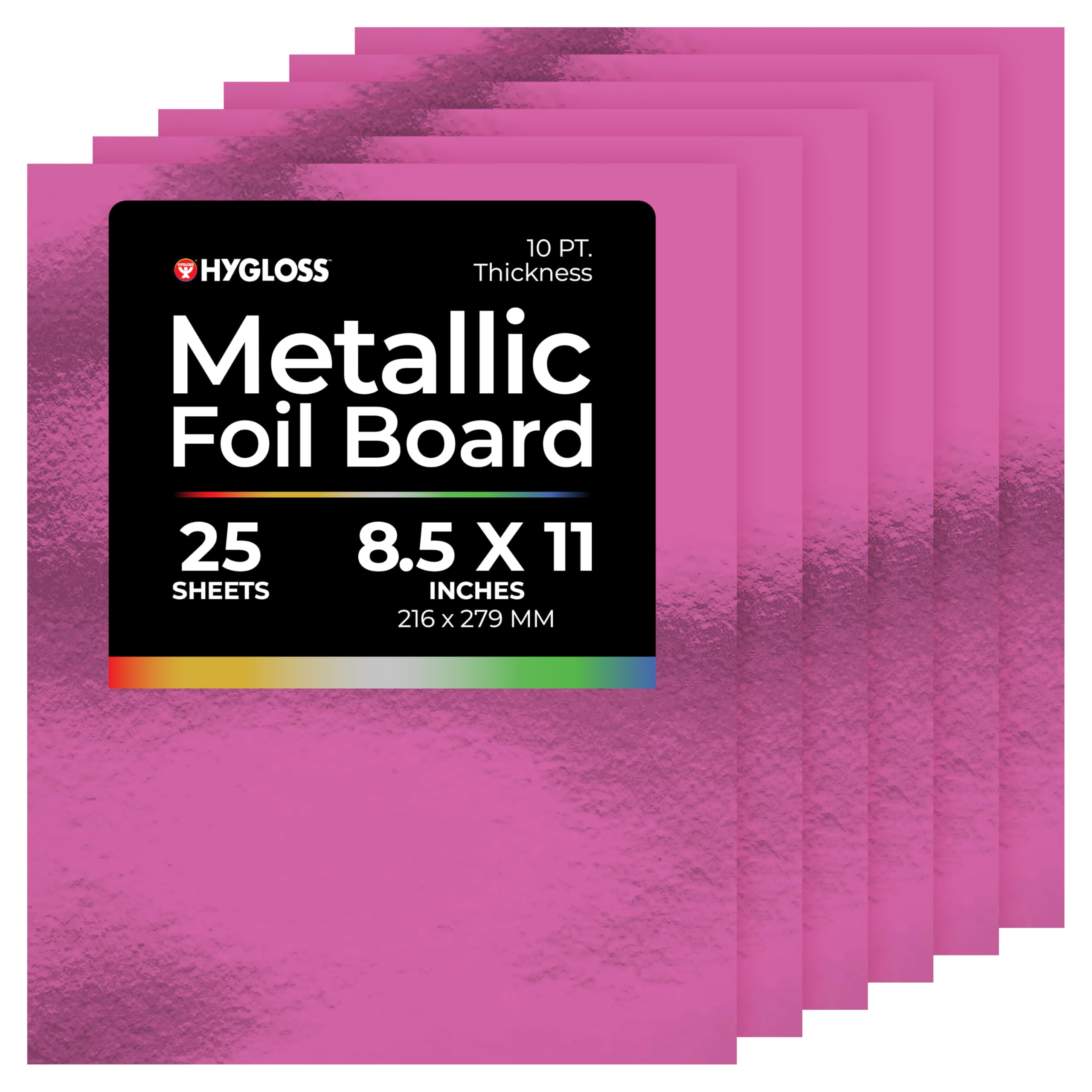 Hygloss Metallic Foil Board Sheets, Purple