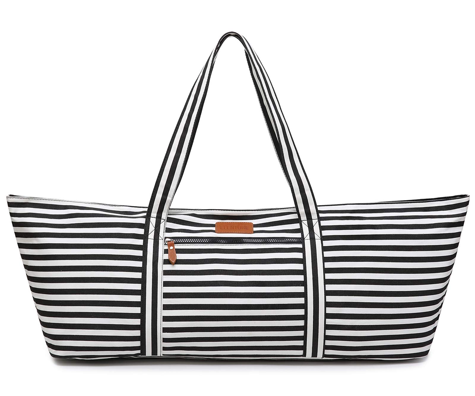 ELENTURE Large Yoga Mat Bag for Women Men, Travel Gym Bag for Pilates Office Beach Workout, Yoga Mat Tote Carrier with Mat Strap for 1/4" 1/2" Thick Exercise Yoga Mat