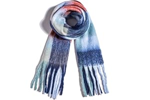 TUSHUSTY Winter Women Chunky Scarf Warm Blanket Big Thick Large Oversized Wrap Colorful Long Solid Scarves