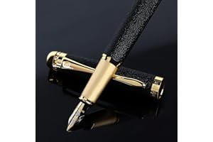 Bociyer fountain pen-Multiple color styles with rhinestone,diamond inlay and frosted finish,Cute pens,Luxury pen,Office pens,Best pen set,Includes 10 Ink Cartridges and Ink Refill Converter(Black)