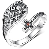 SVODEA Spoon Rings for Women 925 Sterling Silver Spoon Rings Adjustable Thumb Rings Jewelry Gifts for Women