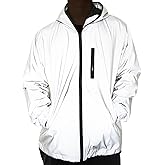 fangfei Reflective Coat Hooded Windbreaker Fashion Runing Pocket Jacket