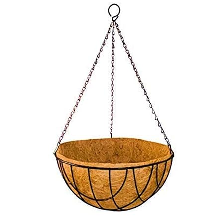 Sparkenzy Coir Hanging Basket | 8 inch | 1 Piece | Rust Resistant | Thick Finest Coir Fiber