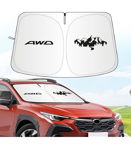 8-Piece Window Privacy Sunshade Set For Subaru XV/Crosstrek 2013-2017 - Black/Silver