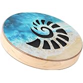 BGMUSER Wooden Ocean Wave Drum 7.1 inch Sound Healing Meditation Instrument | Authentic Sea Wave Sound Soothing Water sound for Yoga Daily Stress Relief Relaxation Sound Bath ,Protable Therapy Tool Gift