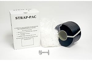 PAC STRAPPING PRODUCTS PAC Strapping SP-P Strap Pac Plastic Strapping Kit with Plastic Buckles, 1/2" Wide Polypropylene Strapping