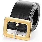 Boyiee Santa Claus Belt Pirate Belt with Gold Buckle for Adults Christmas | Black Santa Claus Belt for Men Women, Cosplay Party Costume Accessories