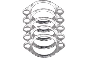 AIB2C 5 Pcs Exhaust Flange Gasket 3" High Temp for Exhaust Turbo Downpipe Catback Headers Stainless Steel 120-07610-0005