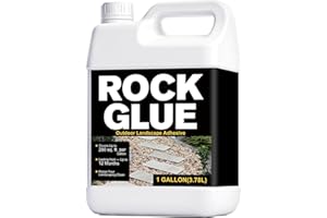 Teexpert Rock Glue for Landscaping – 1 Gallon Outdoor Gravel Binder for Pea Pebbles, Small Stones – Strong Bond, Water Permeable, Weather Resistant – Ideal for Pathways, Patios, Driveways, Yards