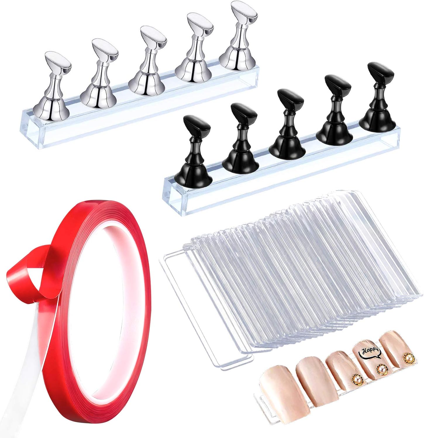 Acrylic Nail Display Stand,2 Sets Nail Practice Holder