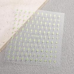 SIMAYKUWA Nail Stickers - Blue Green Star