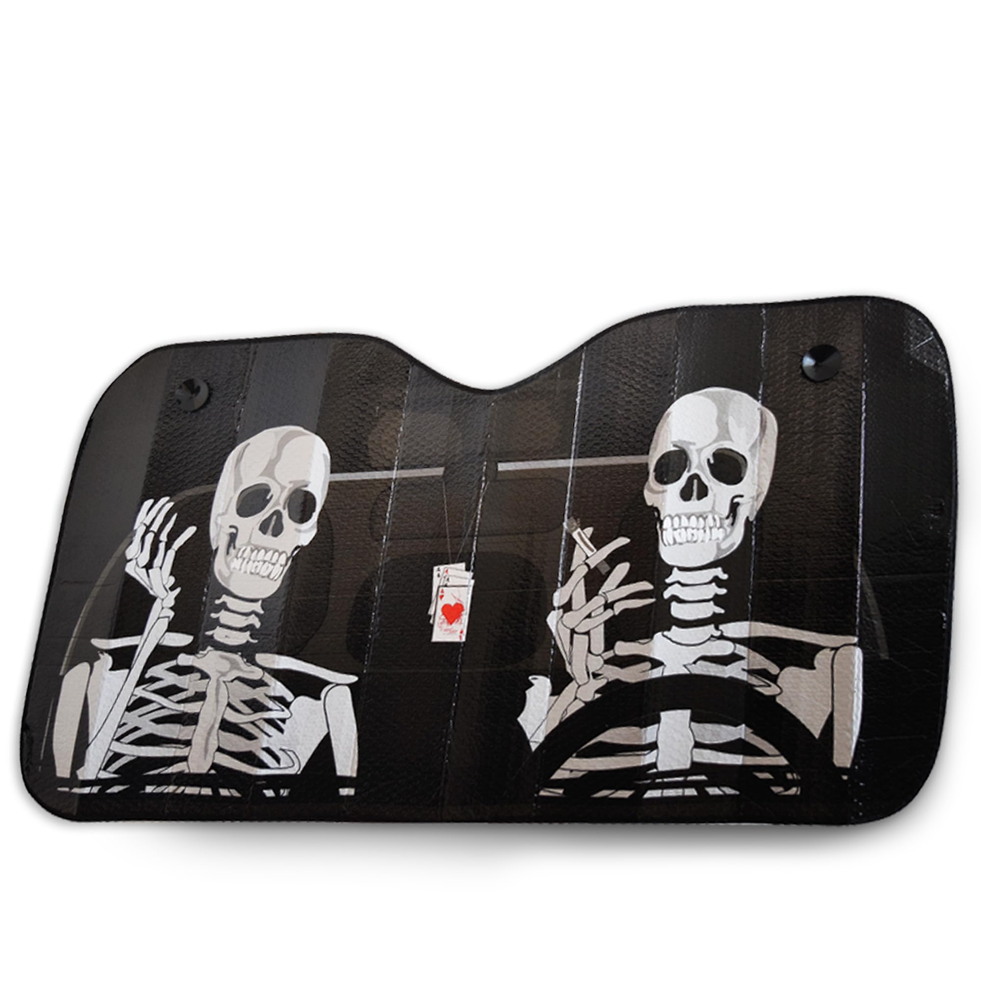 OK Cars Aluminium Sun Shade for Skeleton Windscreen - 130 x 70 cm - Heat Protection Car - Universal Fit Sun Protection Car Windscreen - Foldable Windscreen Sun Shade