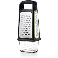 OXO Etched Box Grater with Removable Zester, One size, Steel