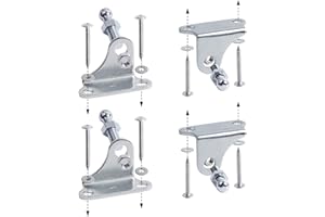 OTUAYAUTO YAQLS06 Angled Gas Strut Mounting Brackets - 10mm Ball Stud with Screws (Pack of 4)